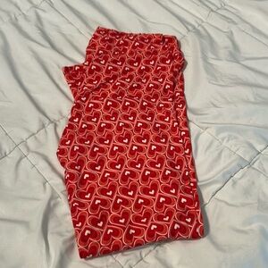 Lularoe Tall and Curvy Leggings- Hearts